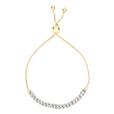 Diamond Cut Double Beaded Strand Bolo Friendship Adjustable Bracelet In 14K Gold, 9.25" fine designer jewelry for men and women